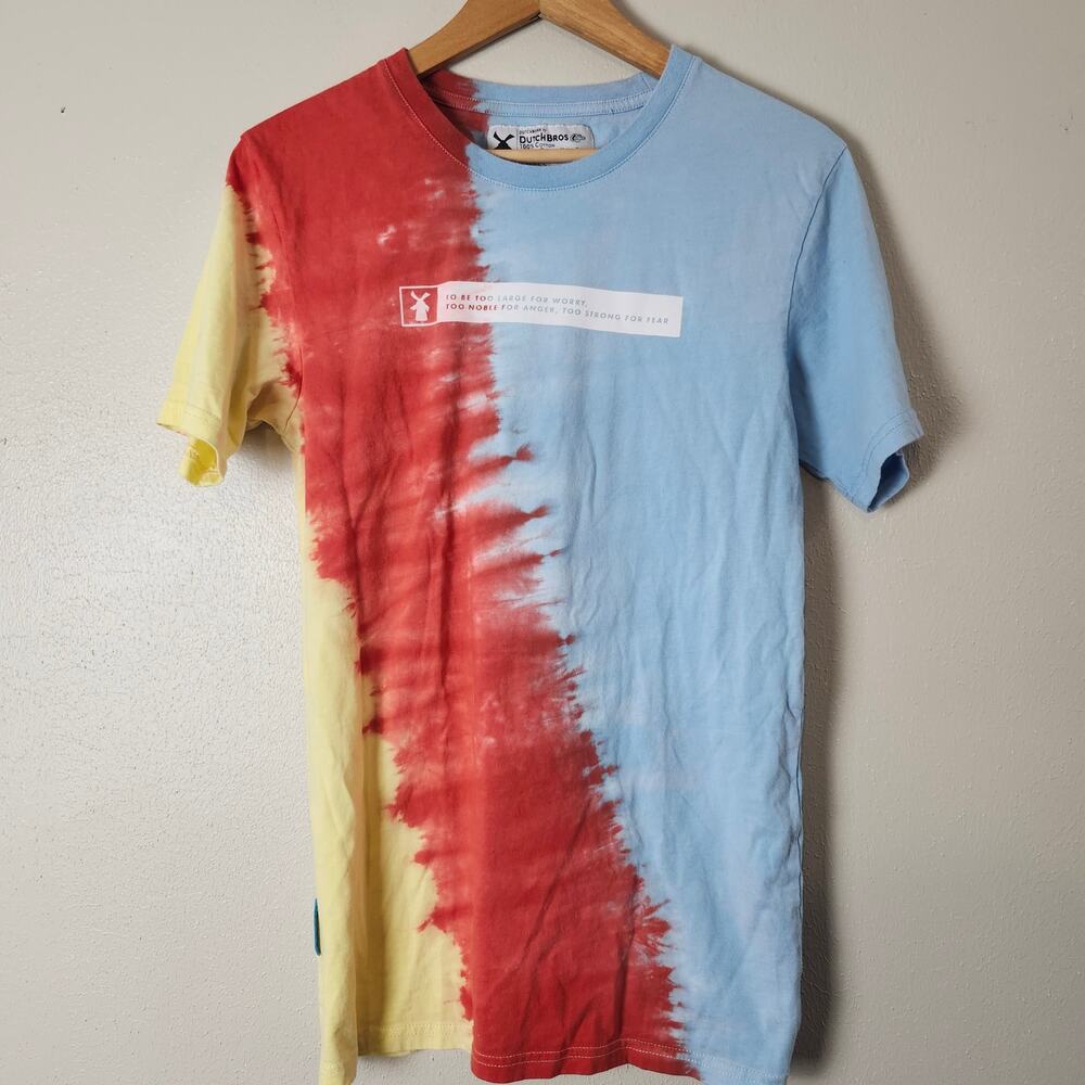 Dutch Bros. Coffee Tie-Dye  Multicolor T-Shirt Small Radiate Kindness Unisex